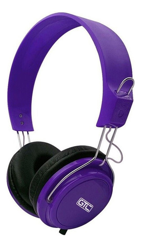 Auricular Estereo Con Microfono Gtc Hsg-182 Color Violeta