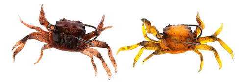 2 Piezas 3d Simulación Suave Cangrejos Cebo De Pesca