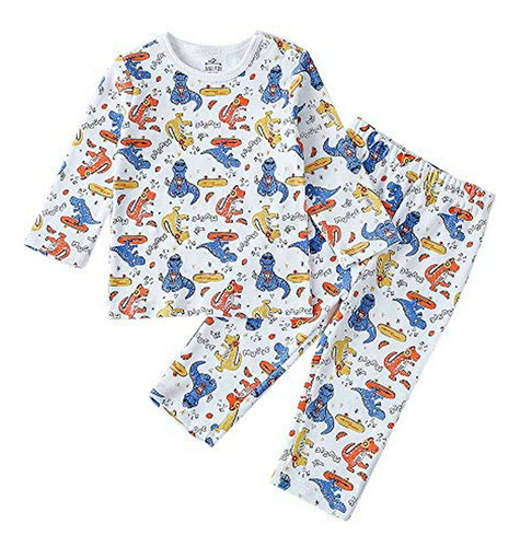 Zanie Kids Baby Boy Pijamas, Camiseta Y Pantalón, Conjunto D