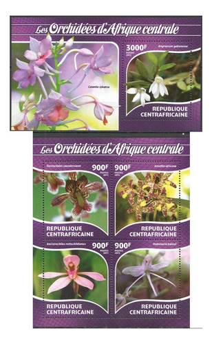 2015 Flora Flores Orquideas- Africa Central (2 Bloques) Mint