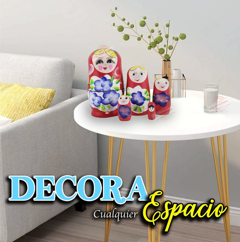 Imagen 6 de 7 de Matrioshka Muñeca Rusa 5 Pcs Rusa Madera Hogar Decoracion