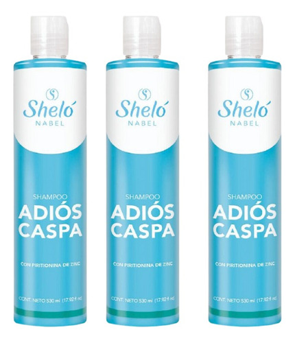 3 Pack Shampoo Adiós Caspa Shelo