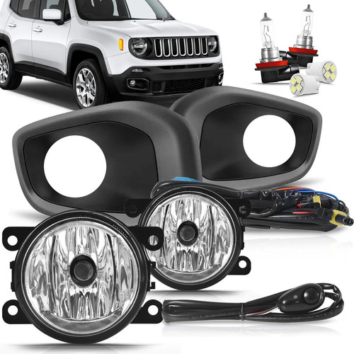 Kit Completo Faros Camineros Jeep Renegade 2017 2018