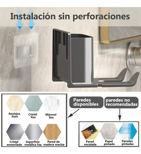 Soporte Para Secador De Pelo Con Caja De Almacenamiento
