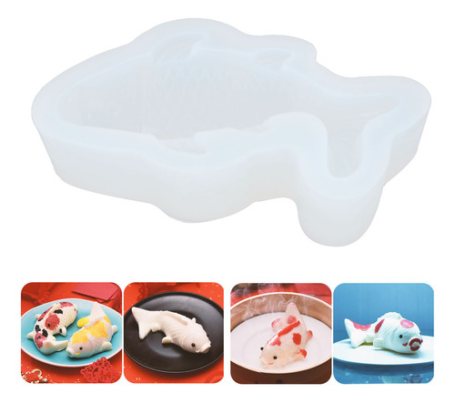 Molde De Silicona Para Pescado, Blanco, Para Hacer Fondant,