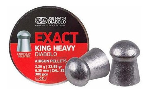 Jsb Match Diabolo Exact King Heavies .25 Cal, 33.95 Granos,