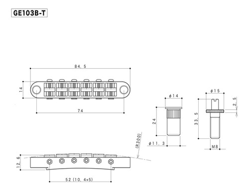 Kit Ponte Fixa Gotoh Ge103b-t + Ge101z C Cromado