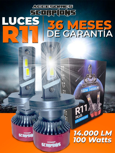 Luces Led Carros H4 H3 9005 9006 H1 H7 110w 14.000 Lúmenes