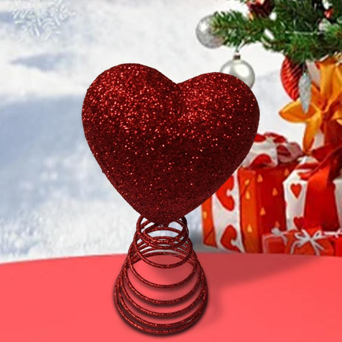 Valentine Heart Tree Topper Decoración De Navidad De