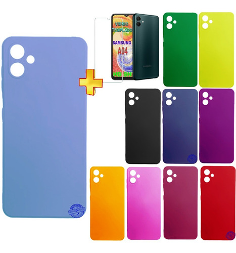 Funda Para Samsung Galaxy A04 Protector Silicon Case + Vid