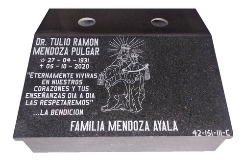 Imagen 1 de 10 de Lapidas Funerarias Talladas Con Imagen La Virgen Del Carmen