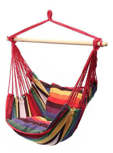 Silla Hamaca De Lona, Portátil, Cómoda, Colorida, A Rayas