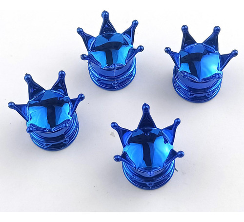Juego De 4 Tapones Para Válvulas De Neumáticos, Tapas Azul