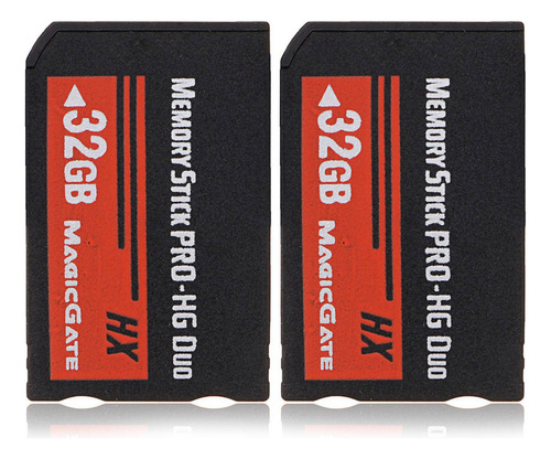 . 2 Tarjetas Memory Stick Ms Pro Duo Flash De 32 Gb Para C