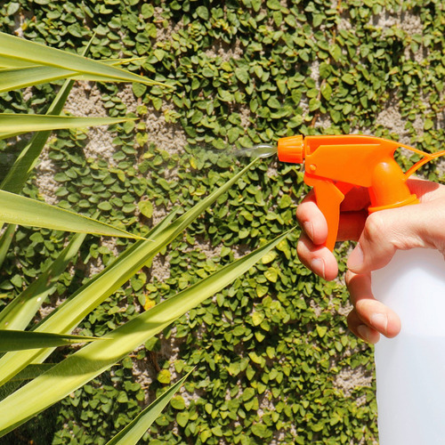 Botella de aerosol venenoso de 1 litro para limpieza de jardinería de compresión previa, color naranja
