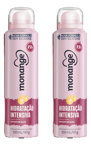 Desodorante Aero Monange 150ml Hidr Int Extr Oliva-kit C/2un