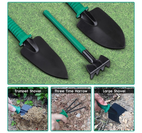 Imagen 7 de 7 de Kit Jardineria Set 10 Pzas Valija Herramientas Huerta Jardin