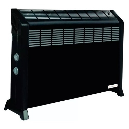 Convector Portátil 2000 Wts Protalia Acero 3 Niveles Color Negro