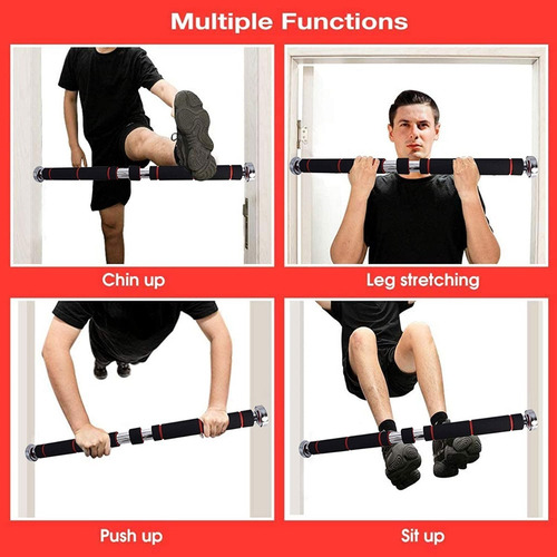 Imagen 9 de 10 de Barra Dominadas Puerta Expandible De 80 A 130 Cm Pull Up Bar