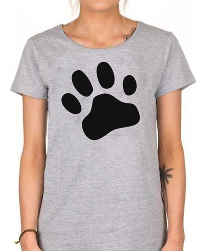 Remera De Mujer Huella Animal Vector