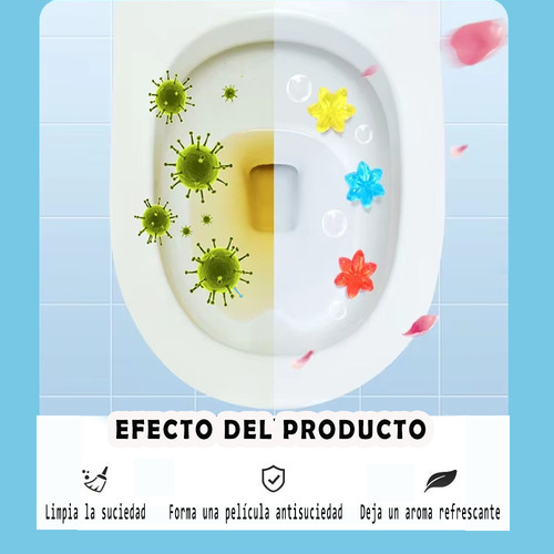 Gel Limpieza Inodoro Aromas 6 Pzs Pack Discos Activos Flor