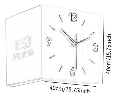 Relojes De Doble Cara Reloj Pared Reloj Square Regalos Crema