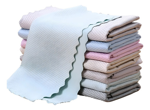 Pack 10 Paños Sin Pelusa De Microfibra 25x25cm