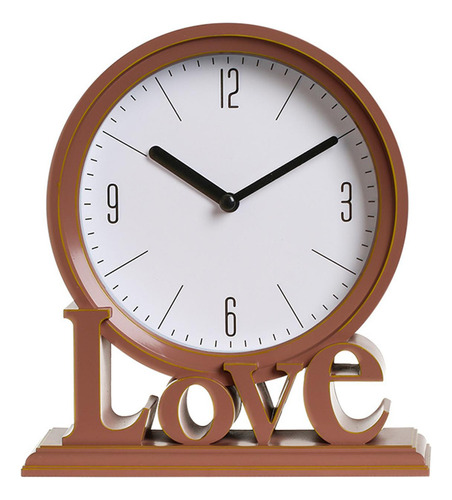 Reloj De Escritorio Decorativo Love Word, Decoración Silenci