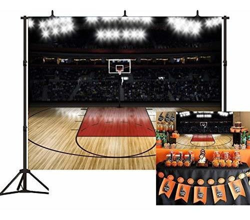 Fondo Baloncesto Poliéster 7x5ft Para Fiestasñ.