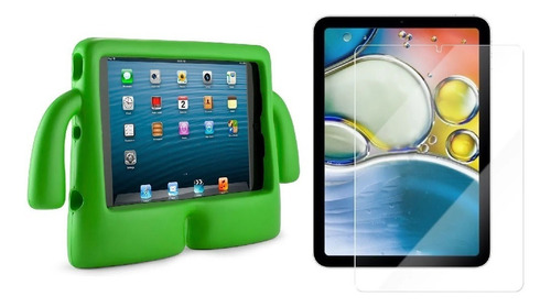 Forro Antigolpes Niños + Vidrio Templado Para iPad Mini 6