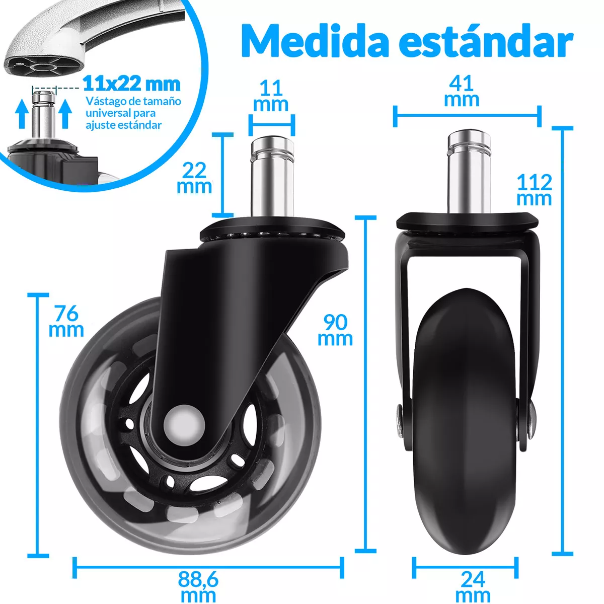 Tercera imagen para búsqueda de ruedas para muebles