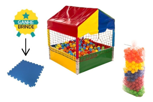 Piscina 1x1 Para Crianças + 500 Bolinhas + Tatame Eva Brinde