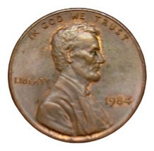 Moneda Americana Penny 1984 De Un Centavo De Dólar
