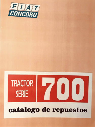 Manual De Repuestos Tractor Fiat 700 Motor Someca