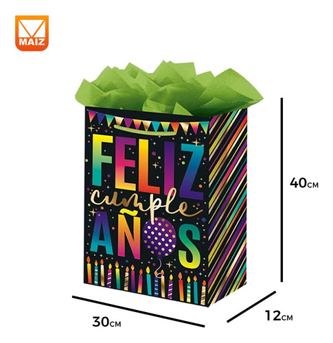 Bolsa Regalo Empaque Obsequio Fiesta Feliz Cumpleaños