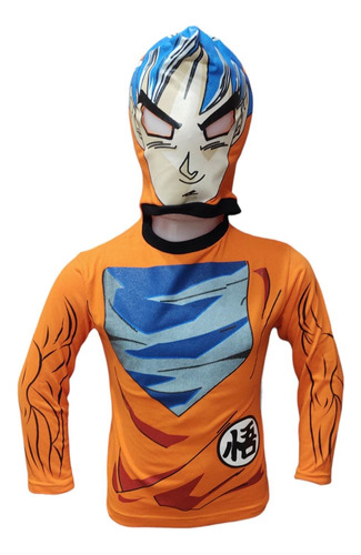 Remeras Con Mascara Manga Larga Dragon Ball Goku Vegeta 