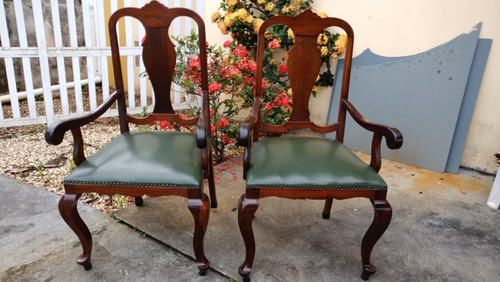 Par De Cadeira/trono Em Madeira Maciça #109953