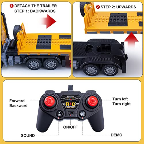 Camión Semirremolque Rc Excavadora, Coche De Control R...