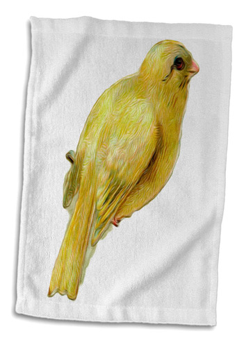 Toalla Con Ilustración De Pájaro Pinzón Amarillo Vintage Ros