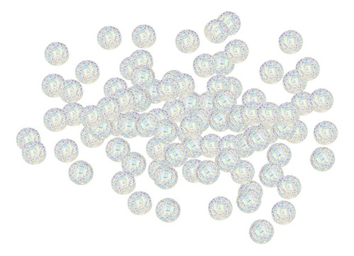 12 Mm Resina Ronda Rhinestone Adornos De Espalda Plana