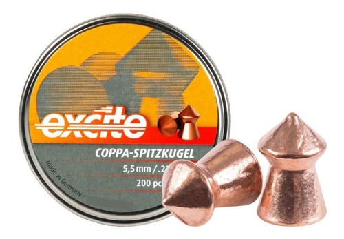 Pellets Excite Coppa Spitzkugel 200pzs 16.05gr .22 Xtrc P