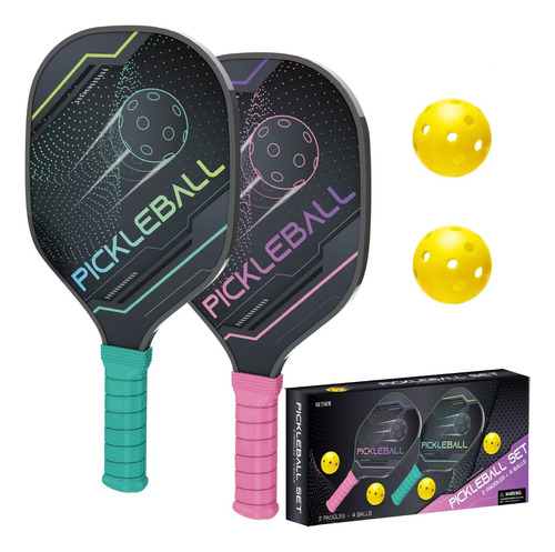 Raqueta Pala De Pickleball Kit Principiantes E Intermedios