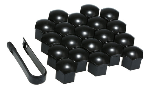 Mz 20 Tapacubos Tuercas Rueda 21 Mm Universal Negro