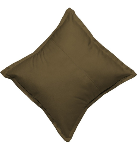 Almofada Decorativa Quadrada Reforçada Sala Suede Cores 42cm Cor Marrom Desenho do tecido TECIDO SUEDE