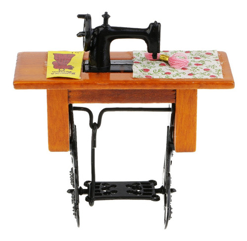 Imagen 6 de 8 de Máquina De Coser Casa De Muñeca Miniatura Pequeño Retro