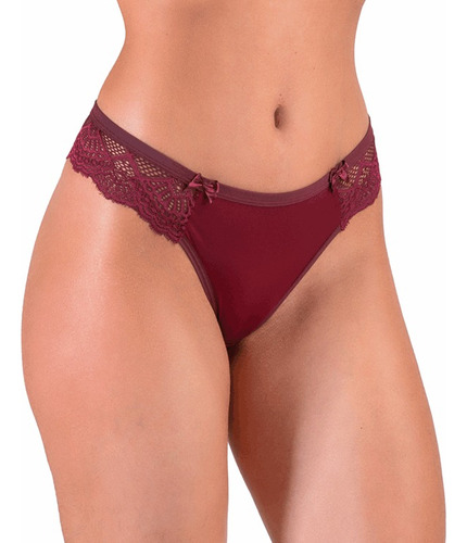 5 Calcinha Fio Dental Renda Lateral Tanga Sexy Lingerie Kit