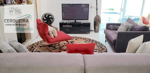 Casa Com 6 Dormitórios À Venda, 420 M² Por R$ 2.100.000 - Acapulco - Guarujá/sp - Ca0573
