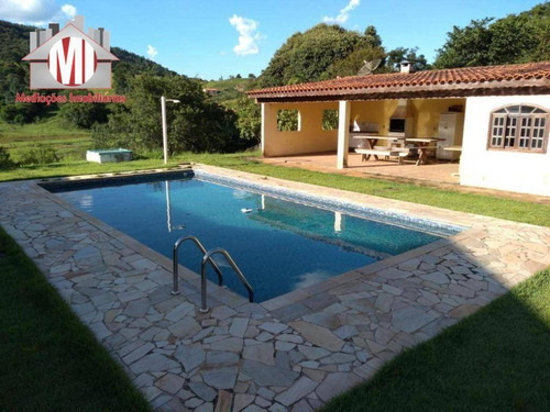 Linda Chácara Com 3 Dormitórios, Edícula, Piscina, Pomar, À Venda, 1800 M² Por R$ 410.000 - Rural - Socorro/sp - Ch0781