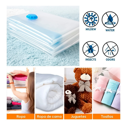 Imagen 3 de 9 de Bolsa Vacío Para Guardar Ropa Reducir Espacios Ideal - Otec