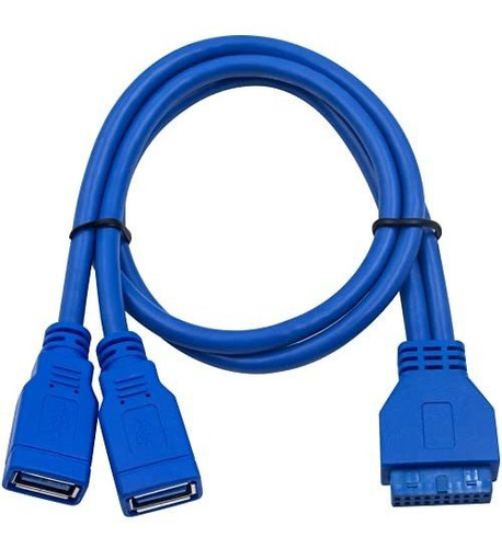 Cable Adaptador De Placa Base Duttek 3 Puertos Usb 3.0 -azul